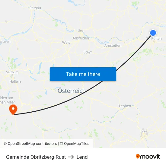 Gemeinde Obritzberg-Rust to Lend map