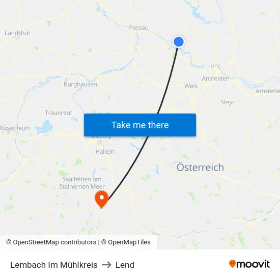 Lembach Im Mühlkreis to Lend map