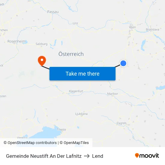 Gemeinde Neustift An Der Lafnitz to Lend map