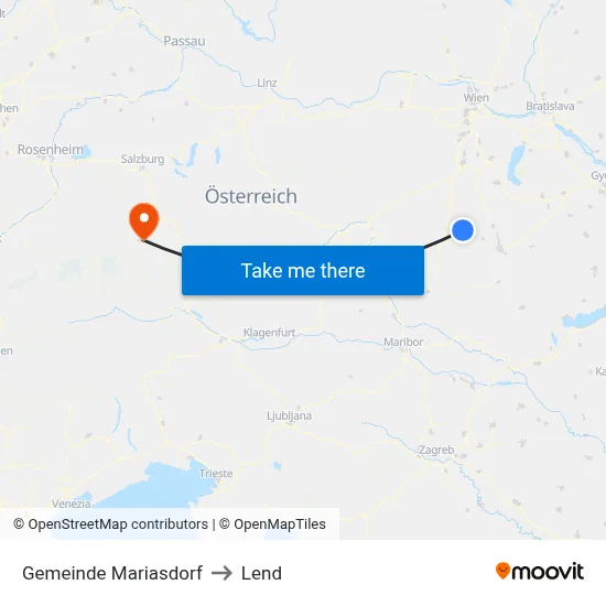 Gemeinde Mariasdorf to Lend map