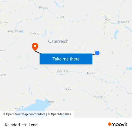Kaindorf to Lend map