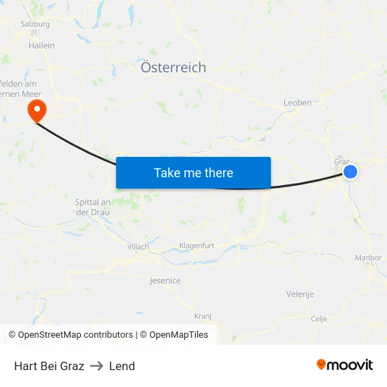 Hart Bei Graz to Lend map