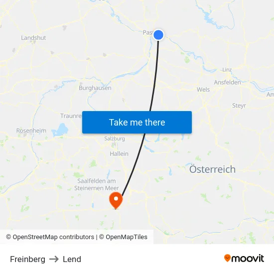 Freinberg to Lend map