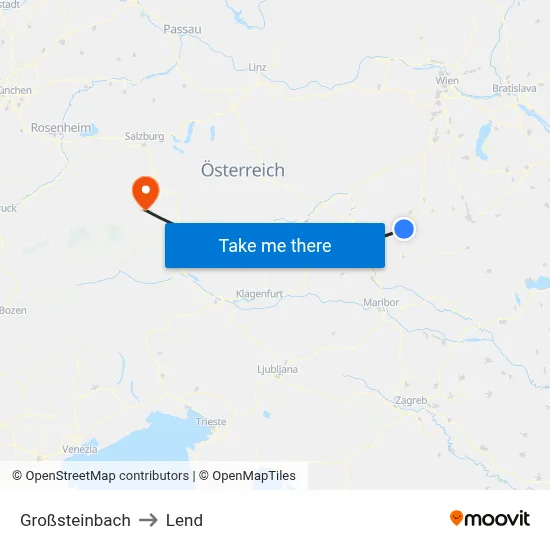 Großsteinbach to Lend map