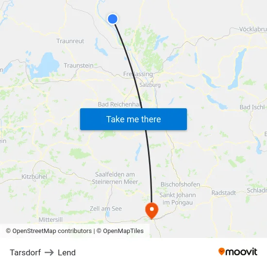 Tarsdorf to Lend map