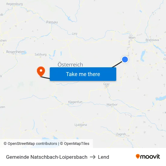 Gemeinde Natschbach-Loipersbach to Lend map
