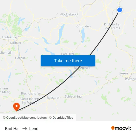 Bad Hall to Lend map