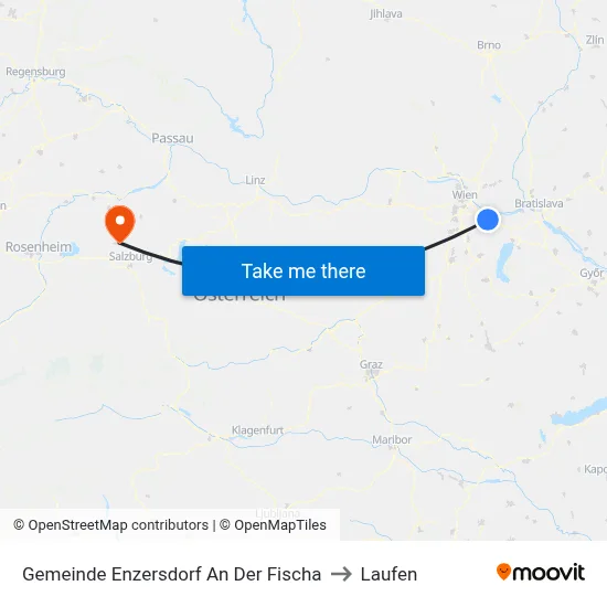 Gemeinde Enzersdorf An Der Fischa to Laufen map