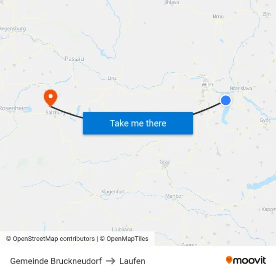 Gemeinde Bruckneudorf to Laufen map