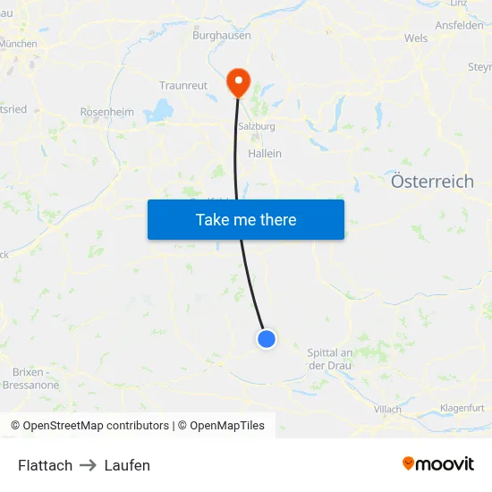 Flattach to Laufen map