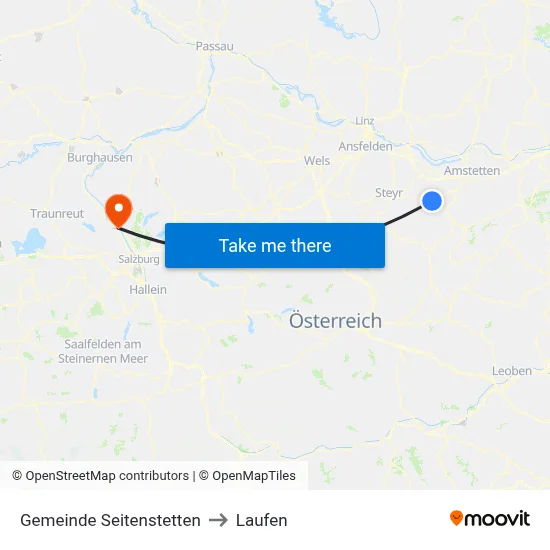 Gemeinde Seitenstetten to Laufen map