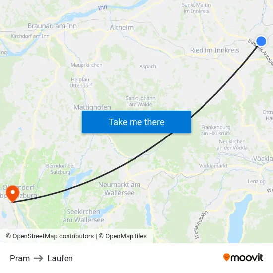 Pram to Laufen map