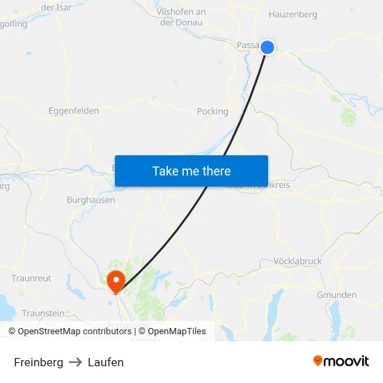 Freinberg to Laufen map