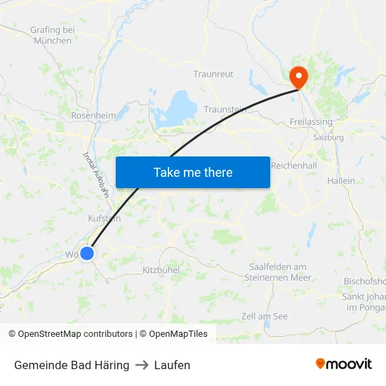 Gemeinde Bad Häring to Laufen map