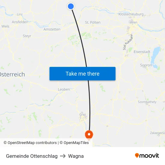 Gemeinde Ottenschlag to Wagna map