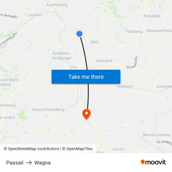 Passail to Wagna map