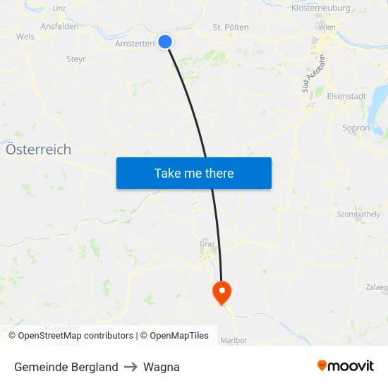 Gemeinde Bergland to Wagna map