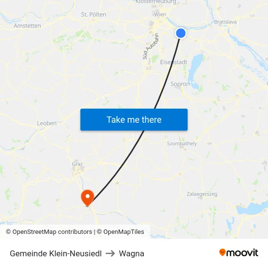 Gemeinde Klein-Neusiedl to Wagna map