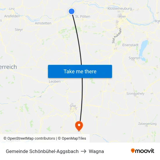 Gemeinde Schönbühel-Aggsbach to Wagna map