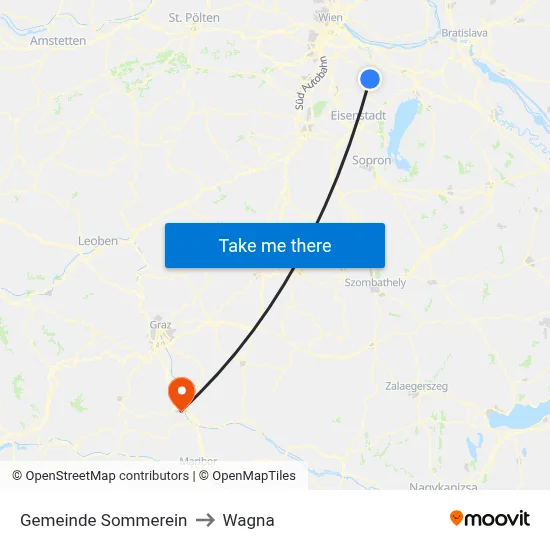 Gemeinde Sommerein to Wagna map
