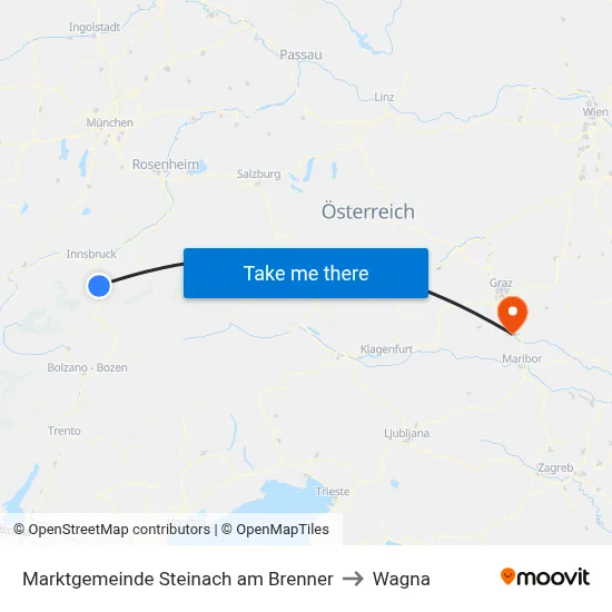 Marktgemeinde Steinach am Brenner to Wagna map
