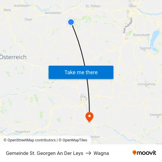 Gemeinde St. Georgen An Der Leys to Wagna map