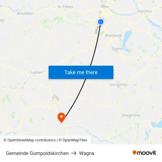 Gemeinde Gumpoldskirchen to Wagna map