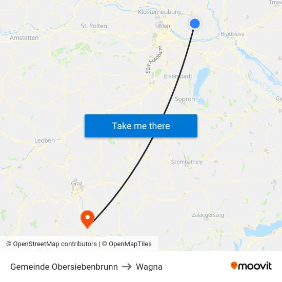 Gemeinde Obersiebenbrunn to Wagna map