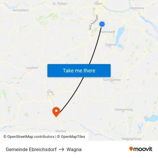 Gemeinde Ebreichsdorf to Wagna map