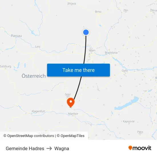 Gemeinde Hadres to Wagna map