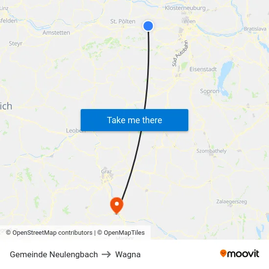 Gemeinde Neulengbach to Wagna map