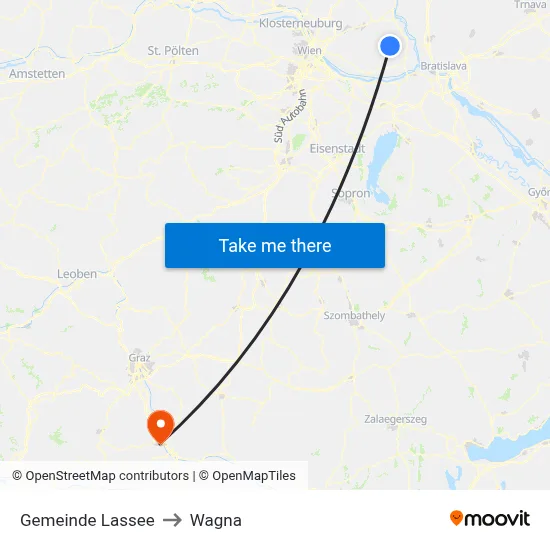 Gemeinde Lassee to Wagna map