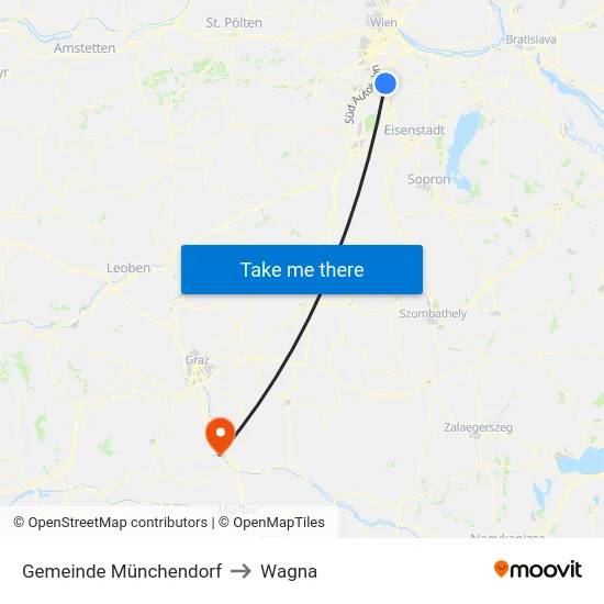 Gemeinde Münchendorf to Wagna map
