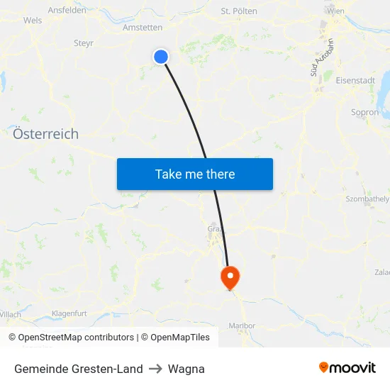 Gemeinde Gresten-Land to Wagna map