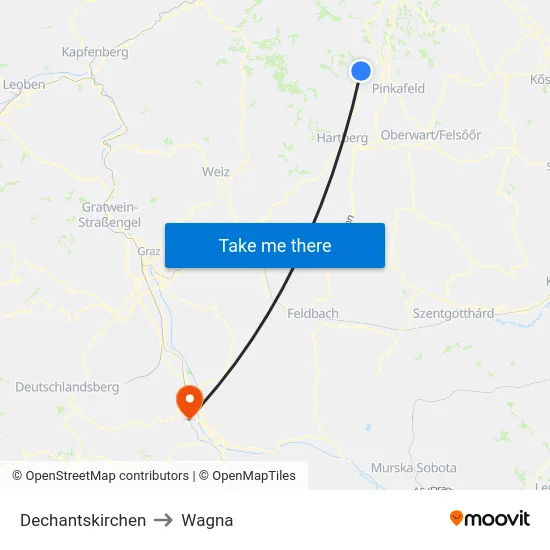Dechantskirchen to Wagna map
