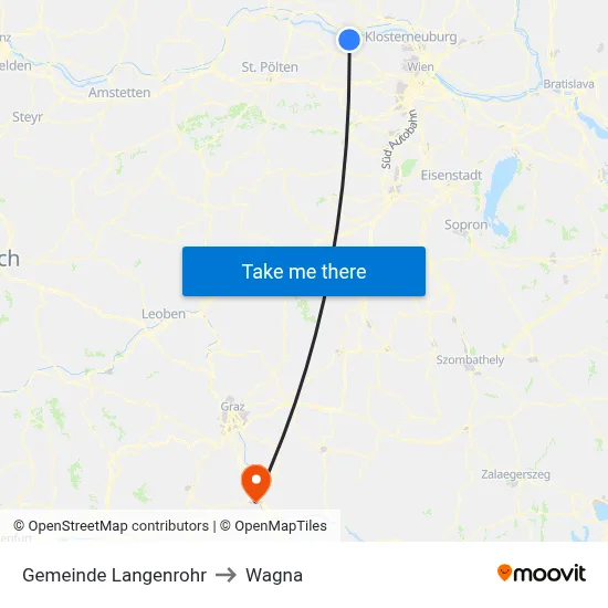 Gemeinde Langenrohr to Wagna map