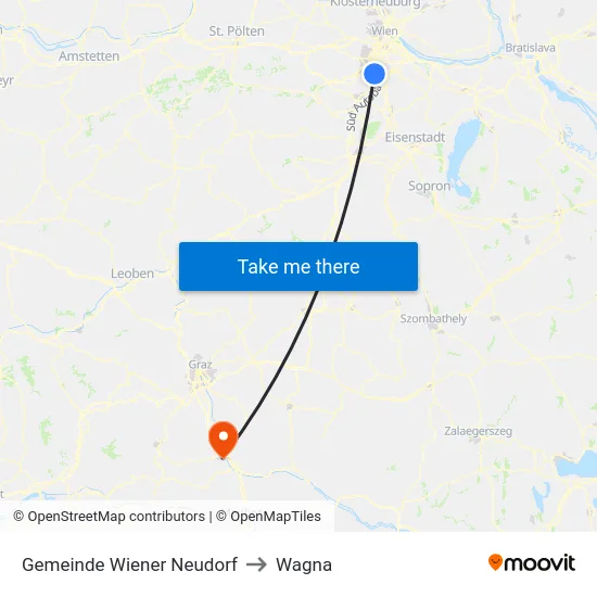Gemeinde Wiener Neudorf to Wagna map
