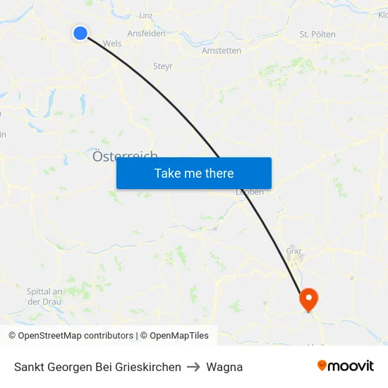Sankt Georgen Bei Grieskirchen to Wagna map