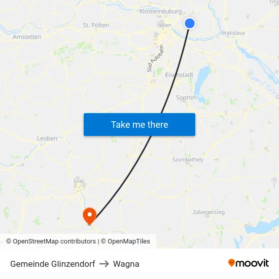 Gemeinde Glinzendorf to Wagna map