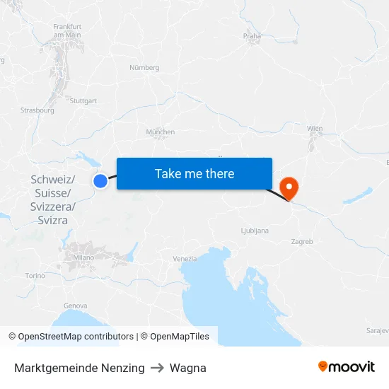 Marktgemeinde Nenzing to Wagna map