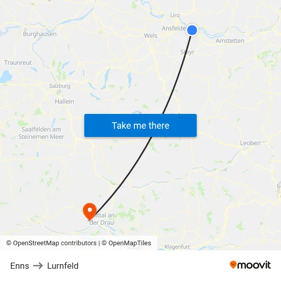 Enns to Lurnfeld map