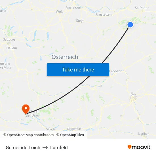 Gemeinde Loich to Lurnfeld map