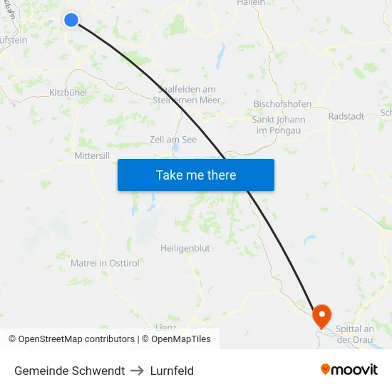 Gemeinde Schwendt to Lurnfeld map