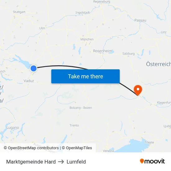 Marktgemeinde Hard to Lurnfeld map