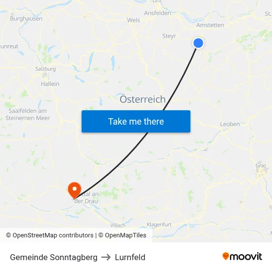Gemeinde Sonntagberg to Lurnfeld map