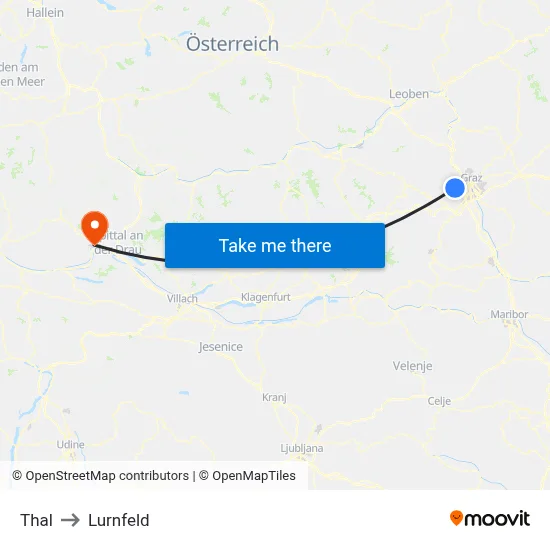 Thal to Lurnfeld map