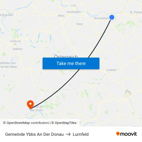 Gemeinde Ybbs An Der Donau to Lurnfeld map