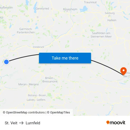 St. Veit to Lurnfeld map