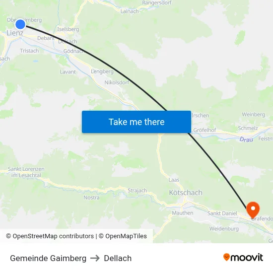 Gemeinde Gaimberg to Dellach map