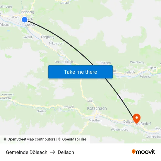 Gemeinde Dölsach to Dellach map